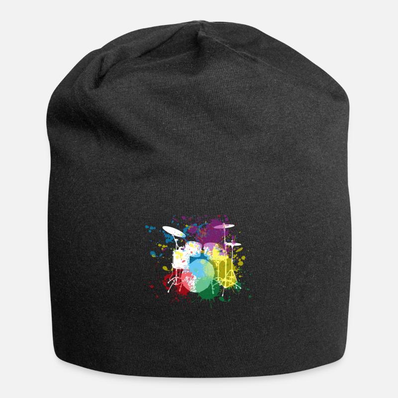 Cadeau de batteur pour batterie de batteur - Bonnet en jersey - noir