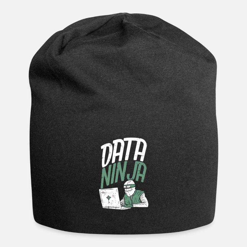 Data Scientist DWH Daten Analyst Science Geschenk - Jersey-Beanie - Schwarz