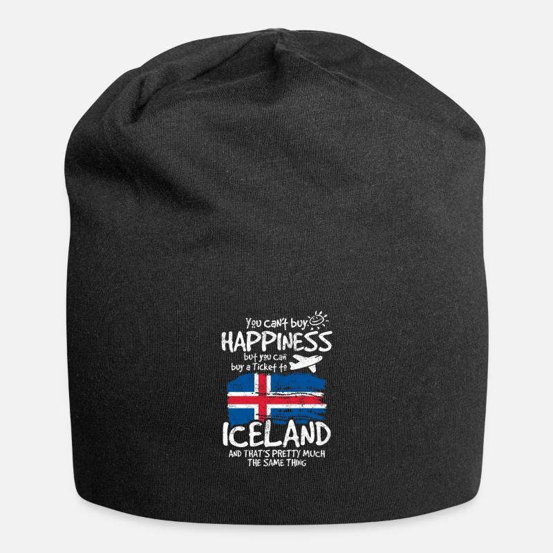 Island - Jersey-Beanie - Schwarz