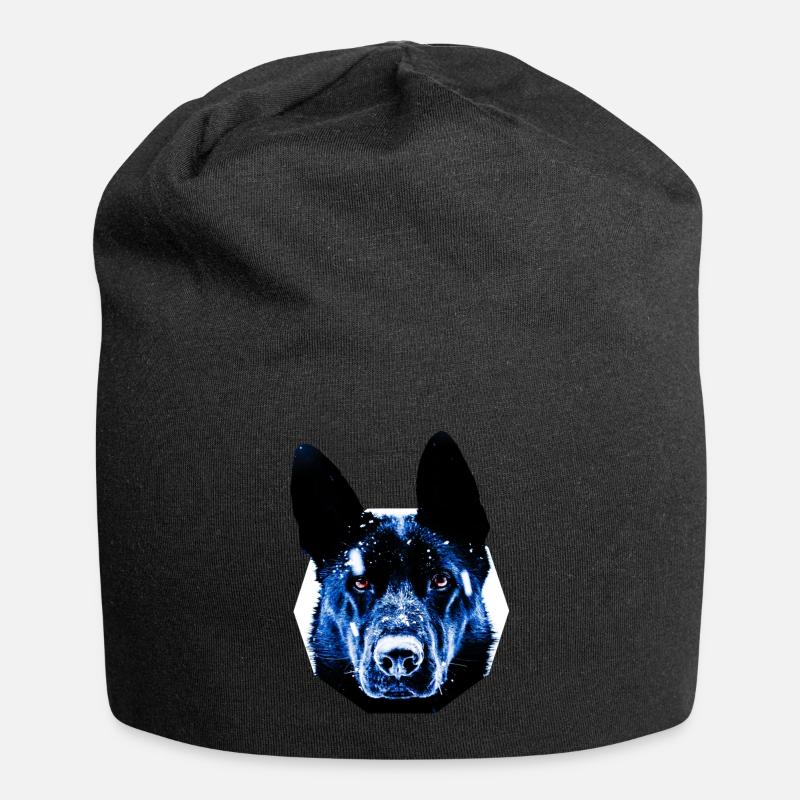 schäferhund - Jersey-Beanie - Schwarz