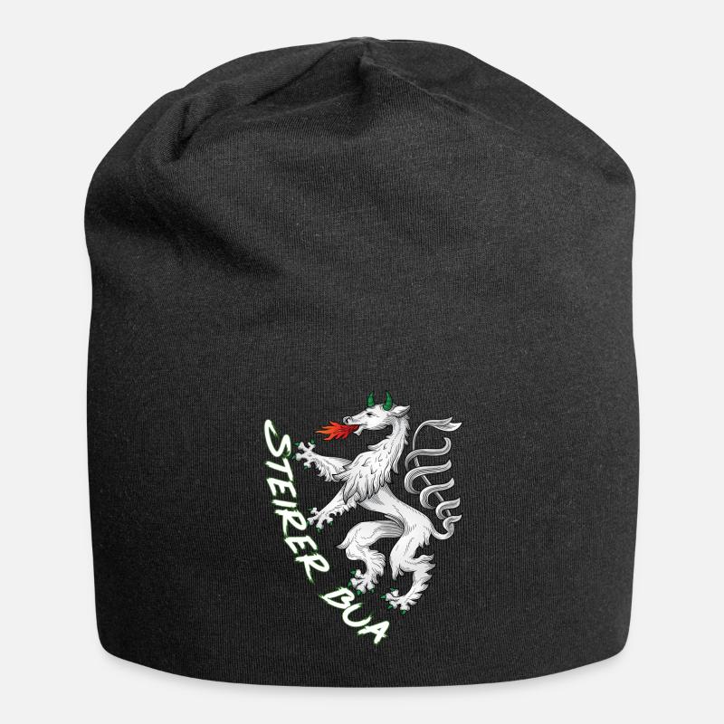 Steiermark - Jersey-Beanie - Schwarz