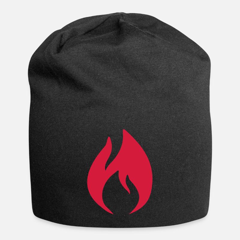 Feuer - Jersey-Beanie - Schwarz