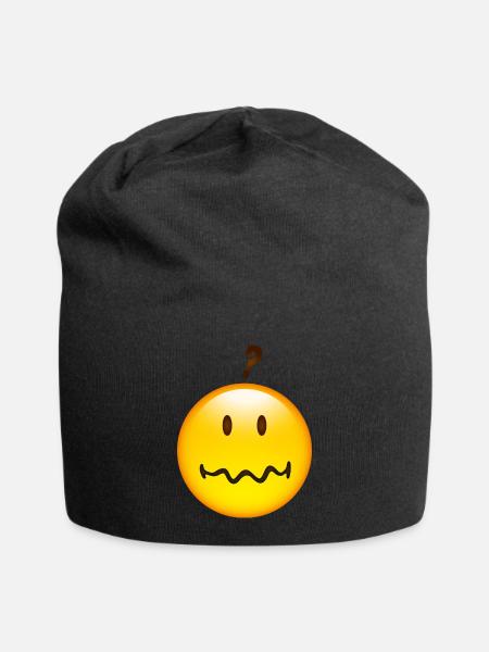 Smiley Question mark - Bonnet en jersey - noir