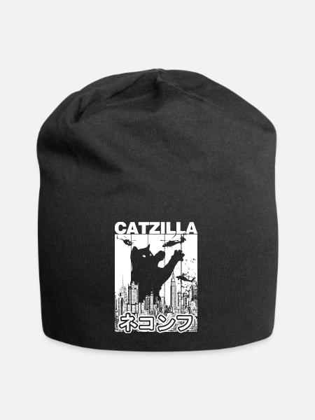 Vintage CATZILLA Japan - Kitty Cat lovers Hallowee - Jersey-Beanie - Schwarz