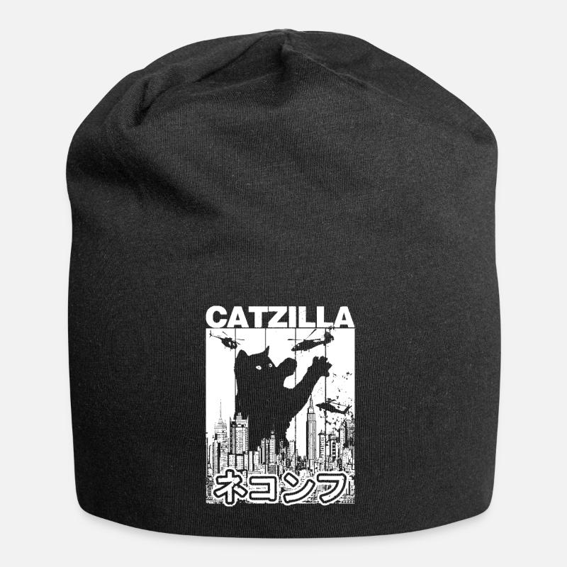 Vintage CATZILLA Japan - Kitty Cat lovers Hallowee - Jersey-Beanie - Schwarz