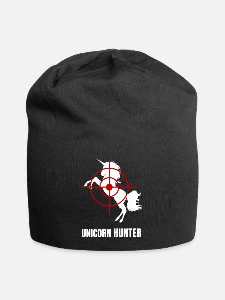 Cacciatore unicorno - Anti Einhorn Jäger - Beanie in jersey - nero
