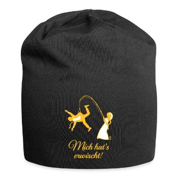 Mich Hat’s Erwischt! (Bräutigam, Angel, JGA, 2C) - Jersey-Beanie - Schwarz - Vorne