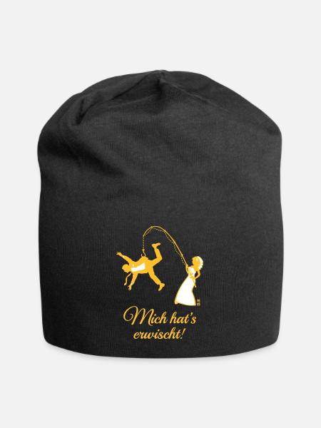 Mich Hat’s Erwischt! (Bräutigam, Angel, JGA, 2C) - Jersey-Beanie - Schwarz