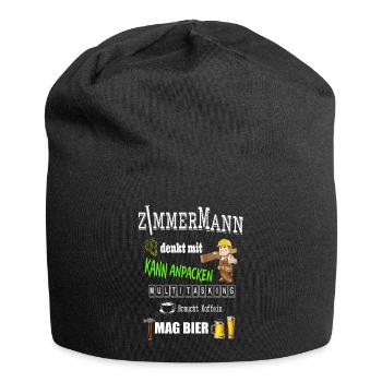 Zimmermann - Jersey-Beanie - Schwarz - Vorne