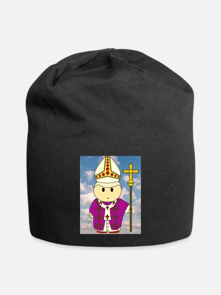 Pope in heaven - Jersey Beanie - black