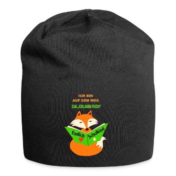 schulkind fuchs einschulung - Jersey-Beanie - Schwarz - Vorne