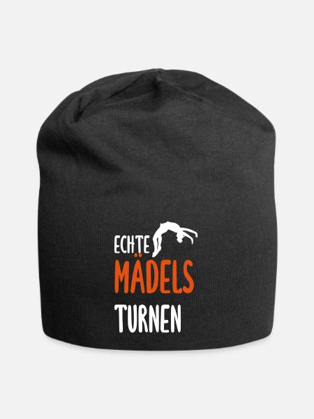 Echte Mädels turnen - Jersey-Beanie - Schwarz