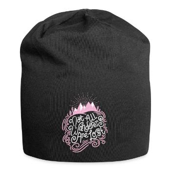 Not All Wanderers Are Lost in Pink - Jersey Beanie - black - Front