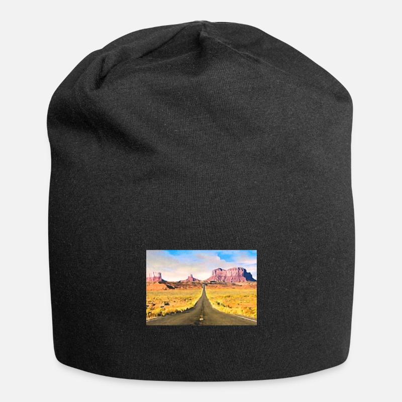 USA Nature Design - Jersey-Beanie - Schwarz