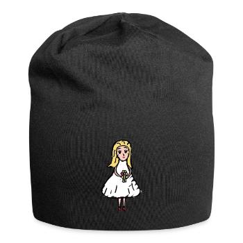 Drawing - Bride - Jersey Beanie - black - Front