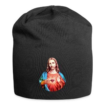 Jesus Christ | Jesus Christus - Jersey-Beanie - Schwarz - Vorne