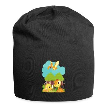 Dino children - Jersey Beanie - black - Front