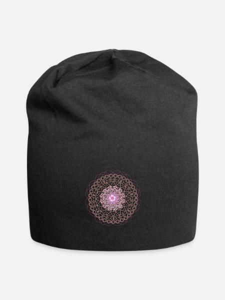 Mandala love - Jersey Beanie - black