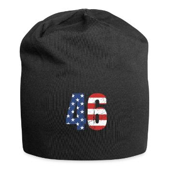Vintage 46th President 46 US Flag - Jersey Beanie - black - Front