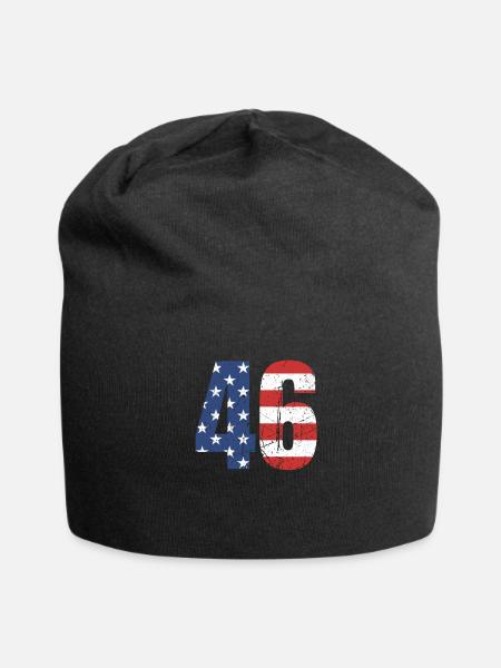 Vintage 46th President 46 US Flag - Jersey Beanie - black