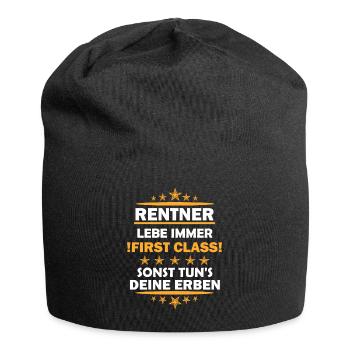 Rentner - Jersey-Beanie - Schwarz - Vorne