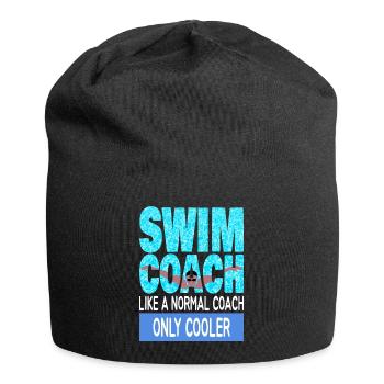 Swim coach gift - Jersey Beanie - black - Front