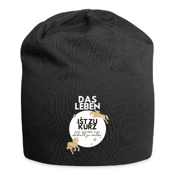 PFERD PFERDE Pferdefan das Leben ist zu kurz ... - Jersey-Beanie - Schwarz - Vorne