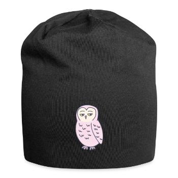 Eule Genervt Lustig - Jersey-Beanie - Schwarz - Vorne