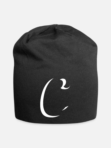Abstraktes Farbenspiel auf Leinwand - Jersey-Beanie - Schwarz