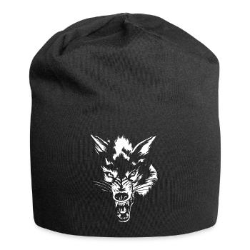 Wolf - Jersey-Beanie - Schwarz - Vorne