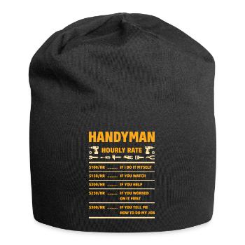 Handyman Horaire - Bonnet en jersey - noir - Devant