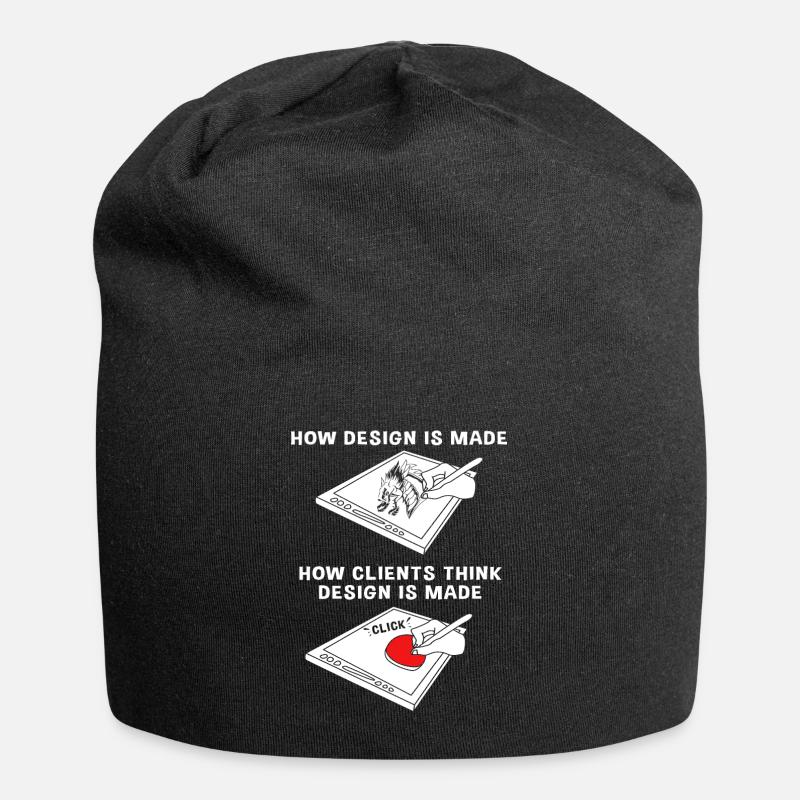 Designer - Bonnet en jersey - noir