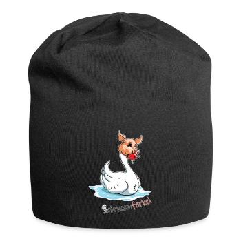 Schwanferkel - Jersey-Beanie - Schwarz - Vorne