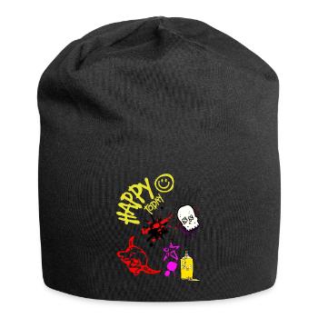 Happy today! - Jersey Beanie - black - Front