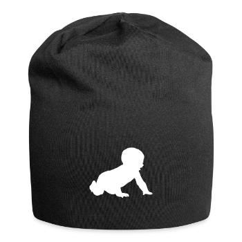 Baby Kids Crab Gift Idea Feet Family - Jersey Beanie - black - Front