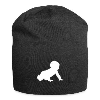 Baby Kids Crab Gift Idea Feet Family - Jersey Beanie - charcoal grey - Front