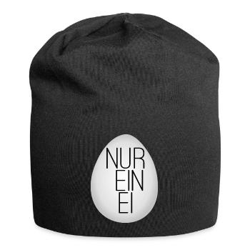 Nur ein Ei - Jersey-Beanie - Schwarz - Vorne