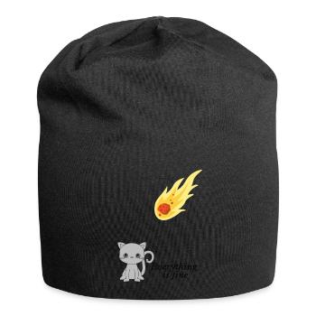 Kitty Cat Meteorite Cat Lover Funny Cute - Jersey Beanie - black - Front