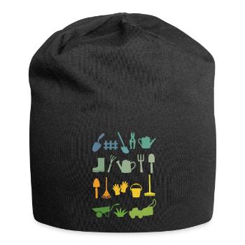 Jardin jardin jardinière jardinière - Bonnet en jersey - noir - Devant
