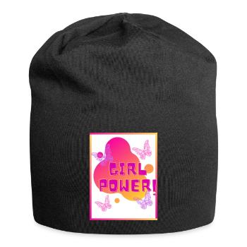 Girl POWER - Jersey Beanie - black - Front