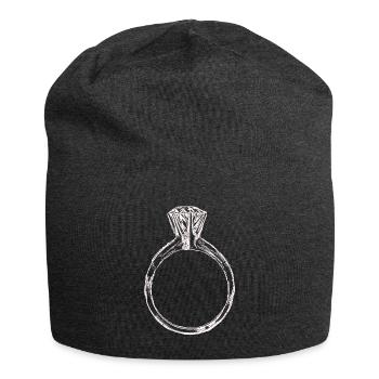 Alliance Mariages Idée cadeau Amour Idée diamant - Bonnet en jersey - charbon - Devant