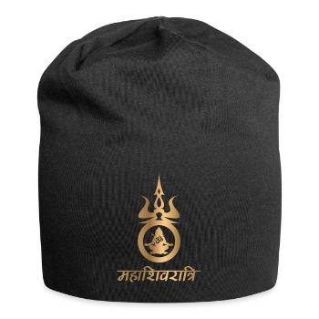 Shiva Meditation Gold Version - Jersey Beanie - black - Front