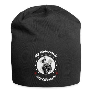 Biker look. - Jersey Beanie - black - Front