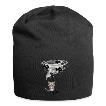 Tornado takes cat fish - Jersey Beanie - black - Front