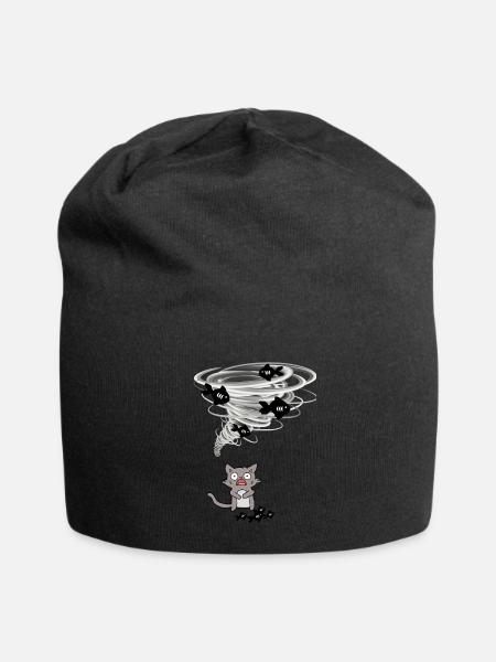 Tornado nimmt Katzenfische - Jersey-Beanie - Schwarz