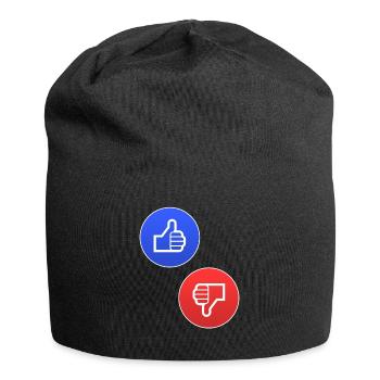 Thumbs up thumbs down Yes no Yes No Gift - Jersey Beanie - black - Front