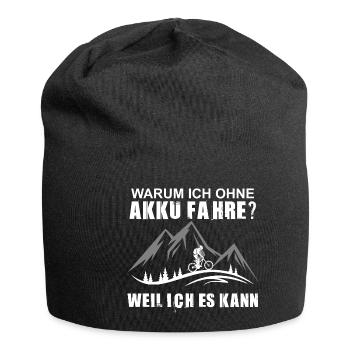 Mountainbike - ohne Akku ! - Jersey-Beanie - Schwarz - Vorne