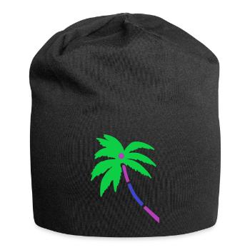 Palme Bunt dreifarbig - Jersey-Beanie - Schwarz - Vorne