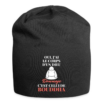 Oui j'ai le corps d'un dieu... - Bonnet en jersey - noir - Devant