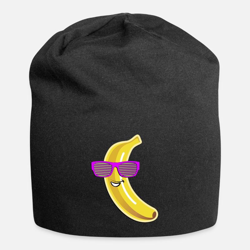 Banane lunettes de soleil décontractées chaud d’été chaleur fruits - Bonnet en jersey - noir